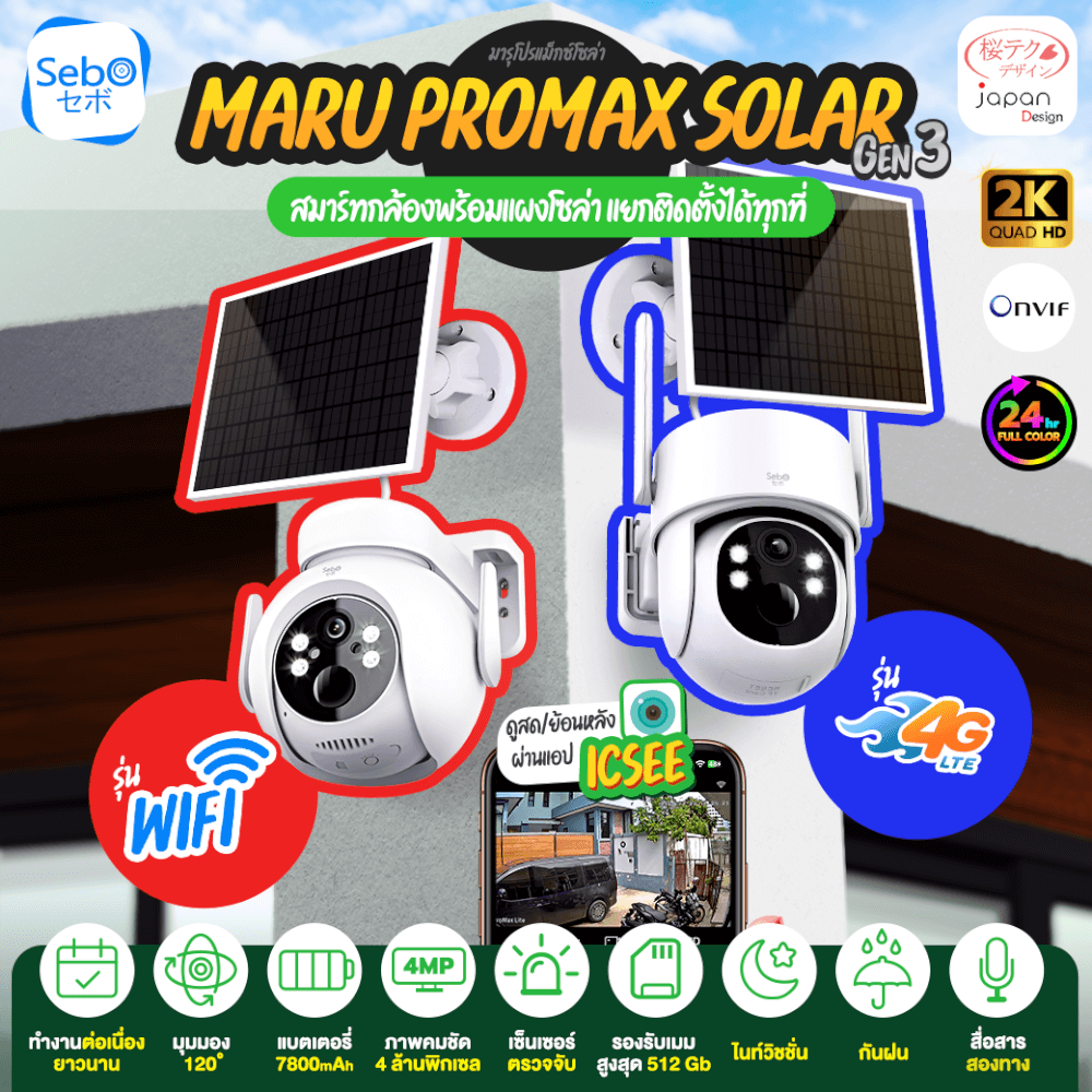 กล้องวงจรปิดโซลาร์เซลล์ SEBO PROMAX GEN3 WIFI_6